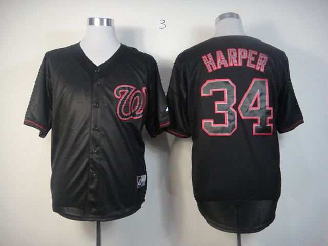 Harper Washington Nationals black Fashion jersey