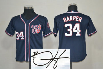 Harper Washington Nationals blue jersey