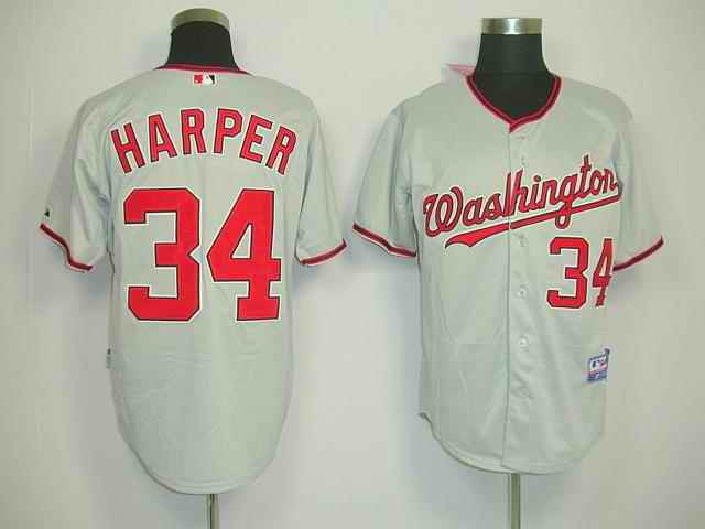 Harper Washington Nationals grey jersey