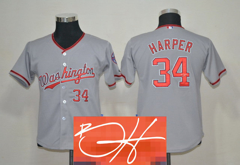 Harper Washington Nationals grey jersey