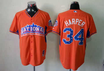 Harper Washington Nationals orange jersey