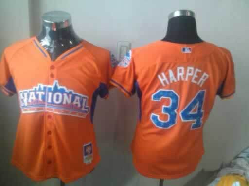 Harper Washington Nationals orange jersey