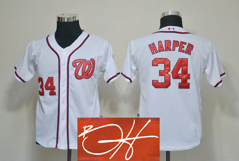 Harper Washington Nationals white jersey