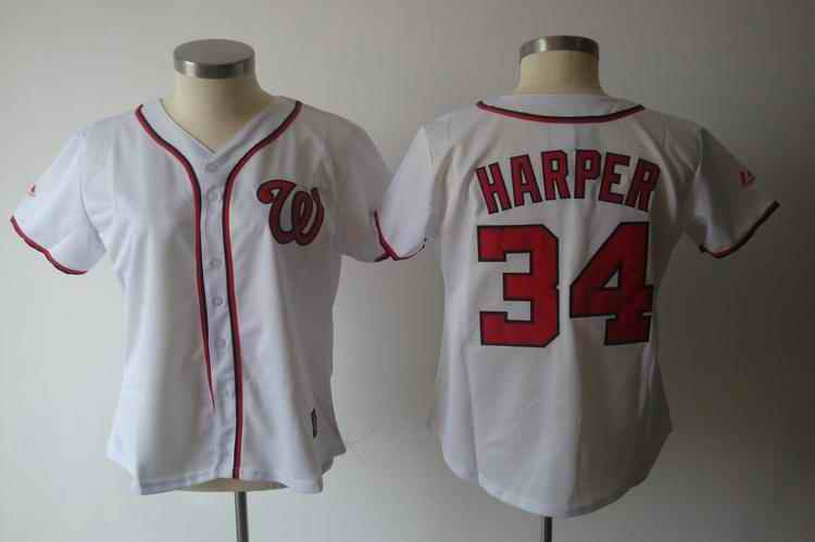 Harper Washington Nationals white jersey