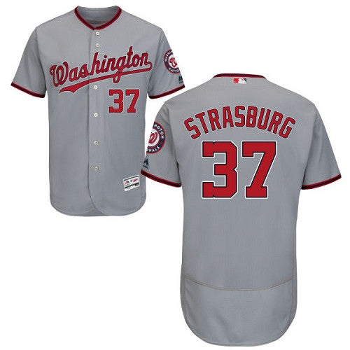 Stephen Strasburg Washington Nationals gray jersey