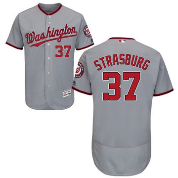 Stephen Strasburg Washington Nationals gray jersey