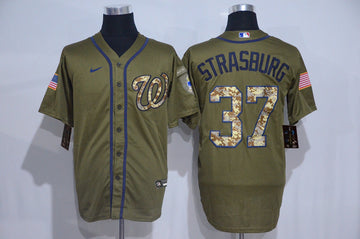 Stephen Strasburg Washington Nationals olive jersey