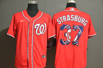 Stephen Strasburg Washington Nationals red Fashion jersey