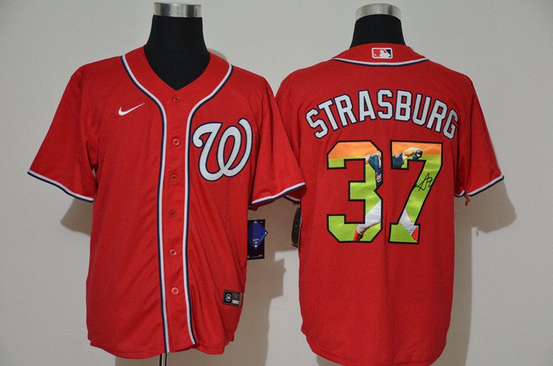 Stephen Strasburg Washington Nationals red jersey