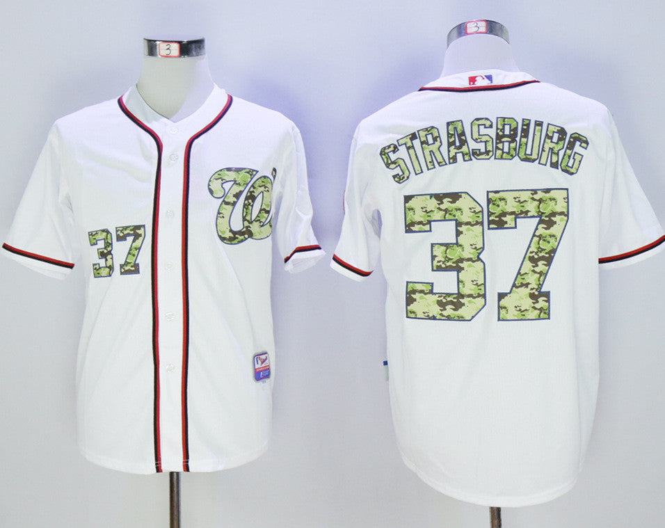 Stephen Strasburg Washington Nationals white Camo jersey