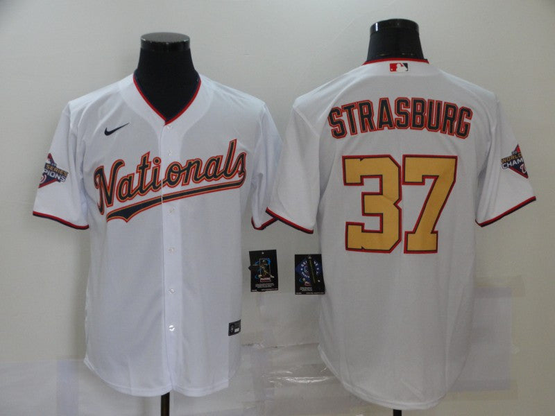 Stephen Strasburg Washington Nationals white jersey