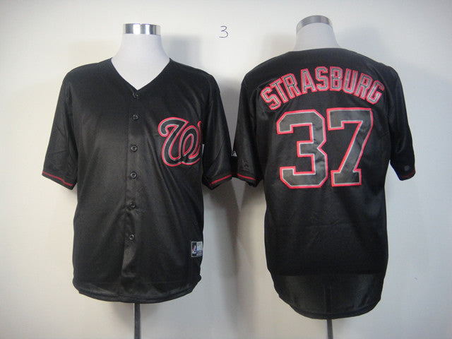 Strasburg Washington Nationals black Fashion jersey