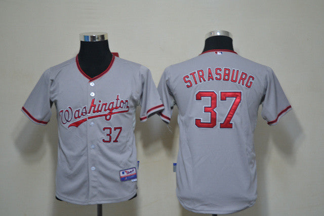 Strasburg Washington Nationals grey jersey