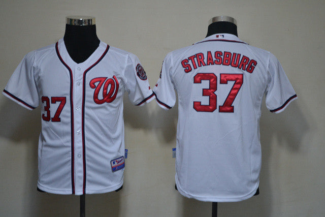 Strasburg Washington Nationals white jersey