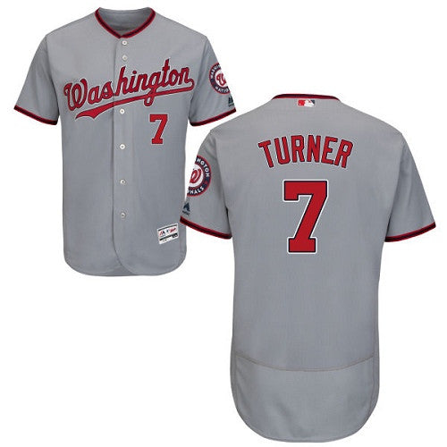 Trea Turner Washington Nationals gray jersey
