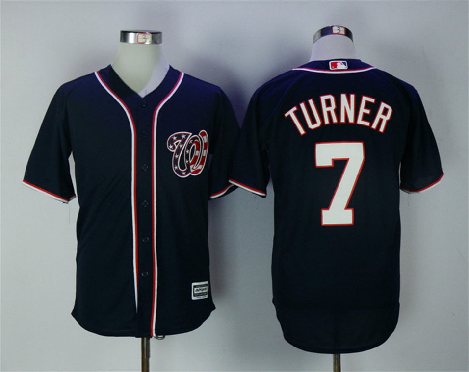 Trea Turner Washington Nationals navy jersey