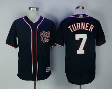 Trea Turner Washington Nationals navy jersey