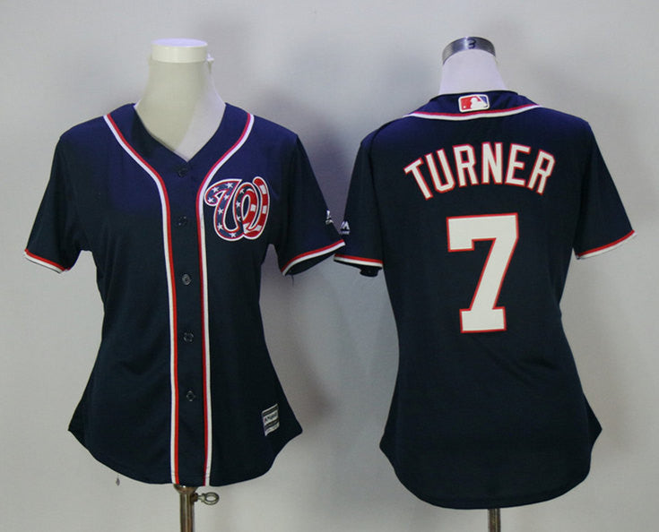 Trea Turner Washington Nationals navy jersey