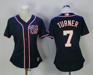Trea Turner Washington Nationals navy jersey