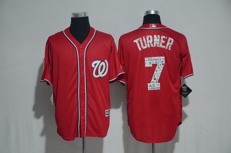 Trea Turner Washington Nationals red jersey