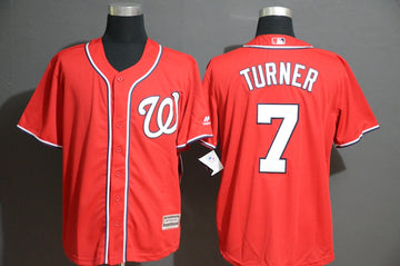 Trea Turner Washington Nationals red jersey