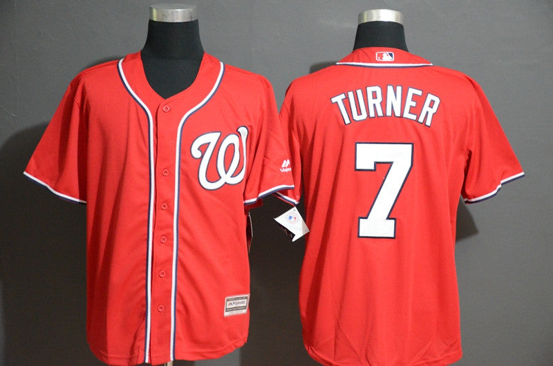 Trea Turner Washington Nationals red jersey