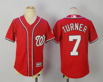 Trea Turner Washington Nationals red jersey