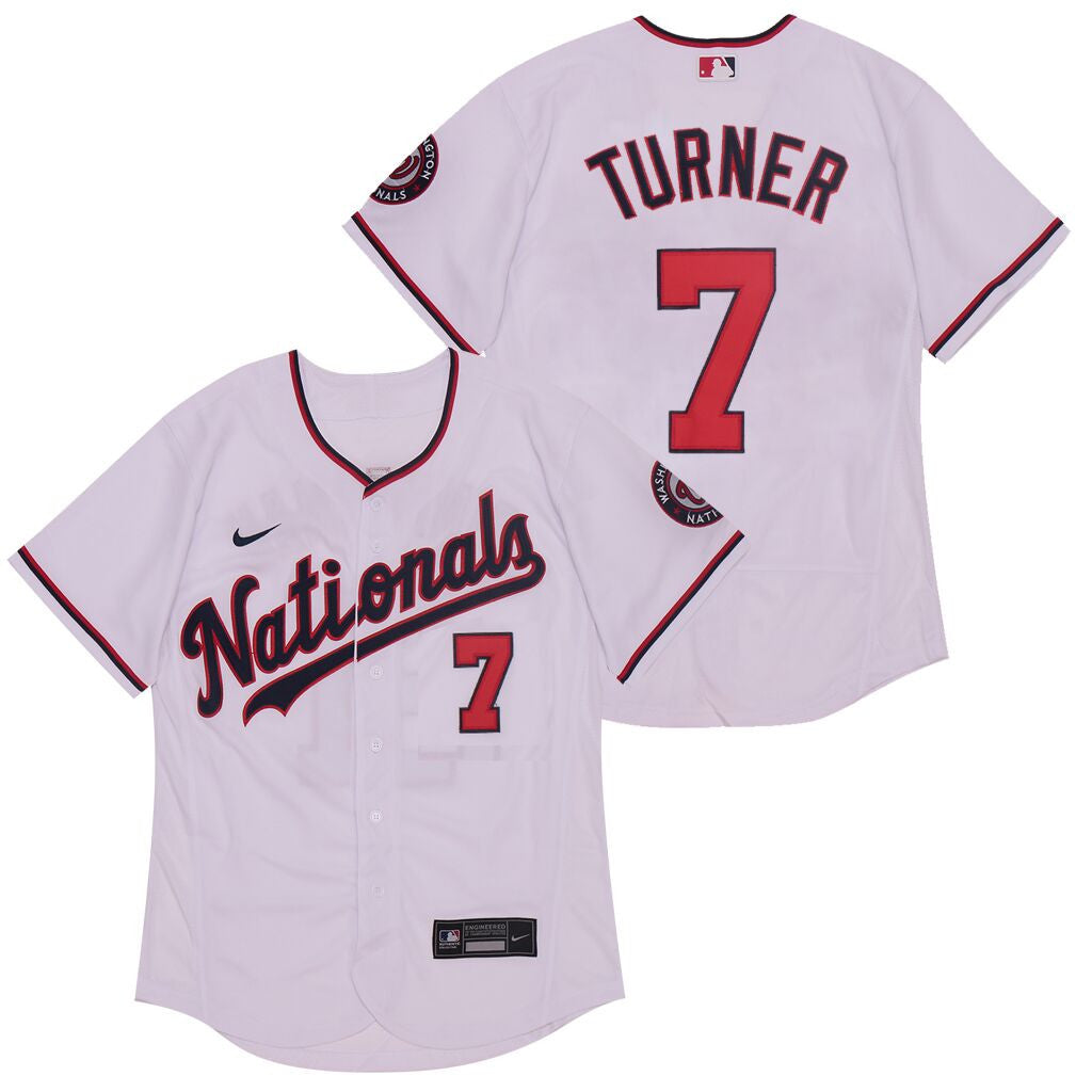 Trea Turner Washington Nationals white jersey