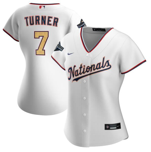 Trea Turner Washington Nationals white jersey