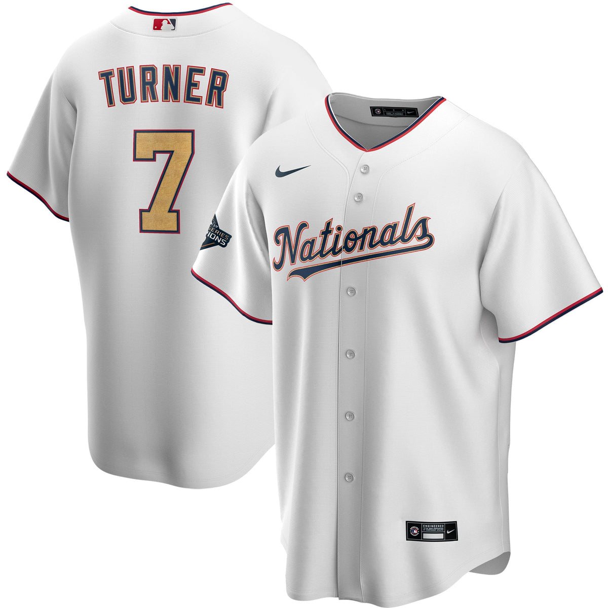 Trea Turner Washington Nationals white jersey