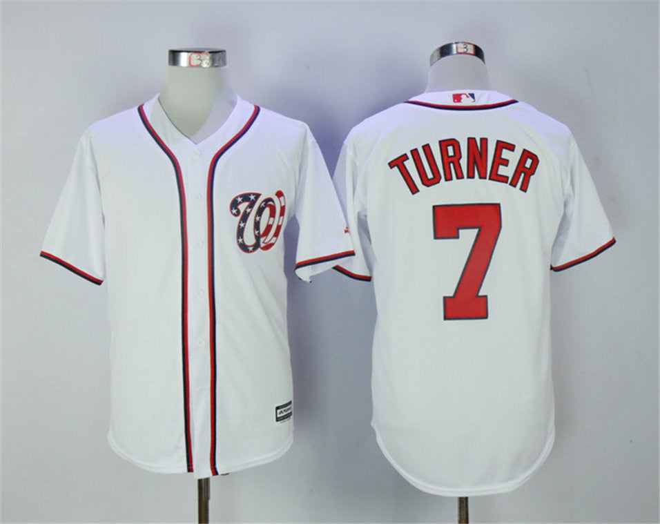 Trea Turner Washington Nationals white jersey
