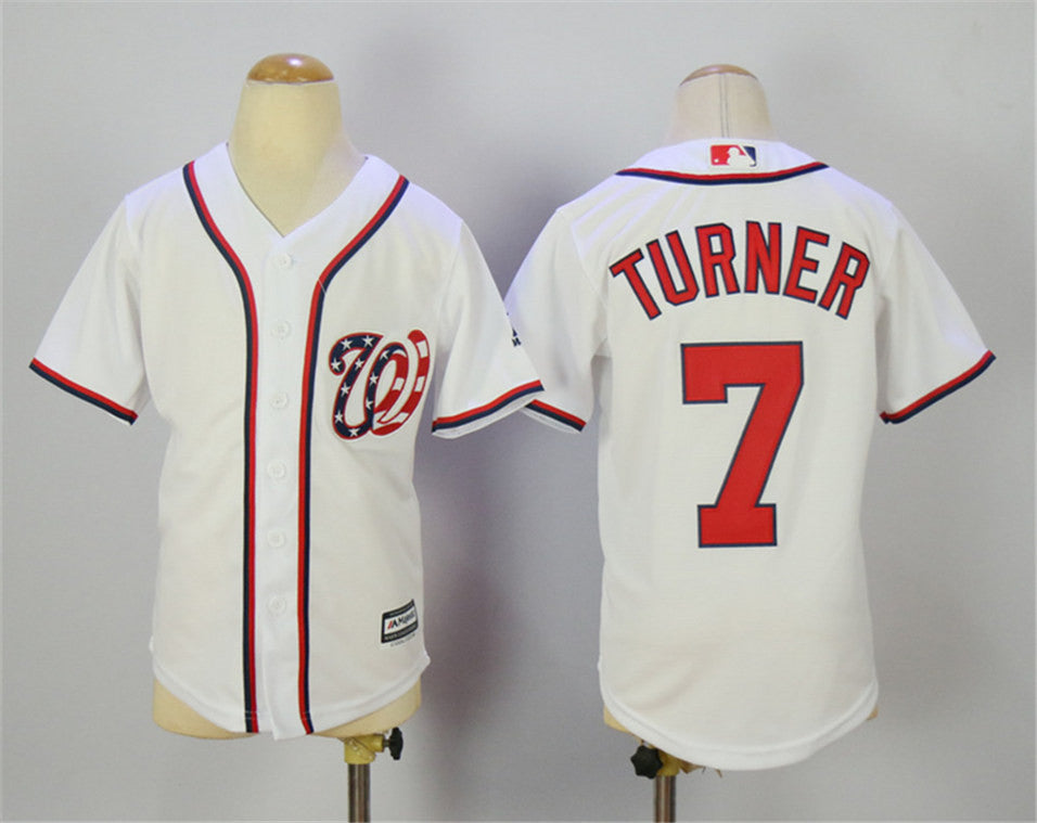 Trea Turner Washington Nationals white jersey