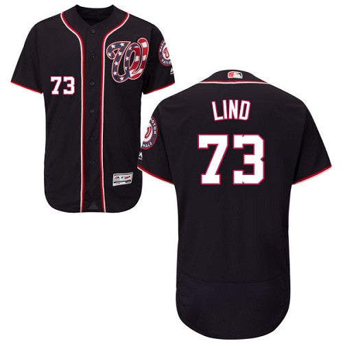 Adam Lind Washington Nationals navy jersey