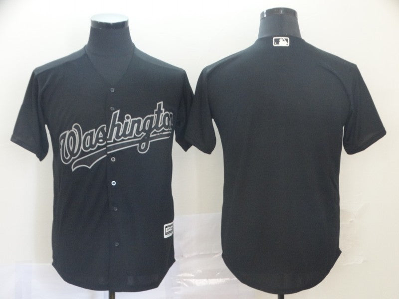 Custom Washington Nationals black jersey