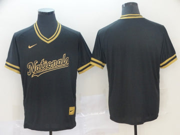 Blank Black Washington Nationals gold Legend jersey