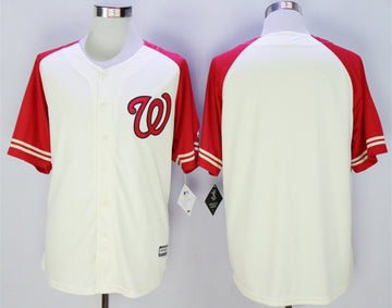 Custom Washington Nationals cream jersey