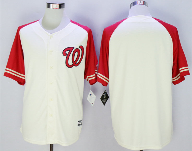 Custom Washington Nationals cream jersey