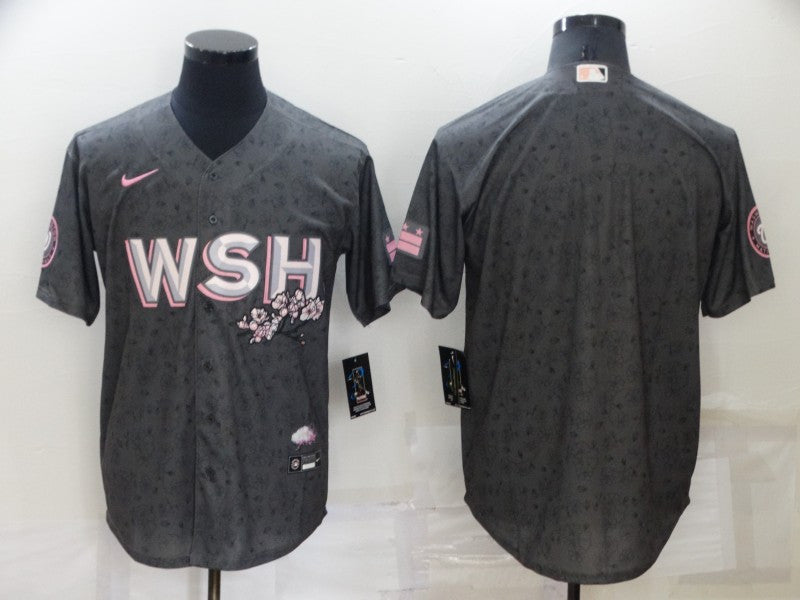 Custom Washington Nationals gray City Connect jersey
