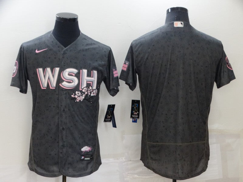 Custom Washington Nationals gray City Connect jersey