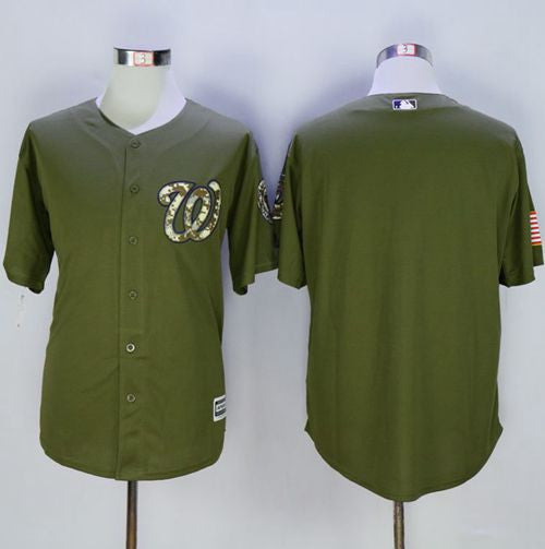 Blank Green Washington Nationals camo Camo jersey