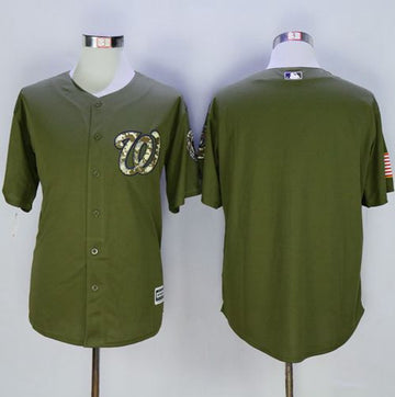 Blank Green Washington Nationals camo Camo jersey
