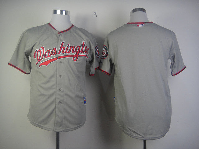 Custom Washington Nationals grey jersey