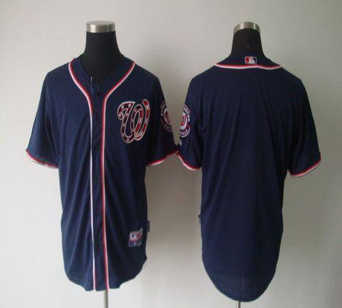 Custom Washington Nationals navy jersey