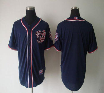 Custom Washington Nationals navy jersey