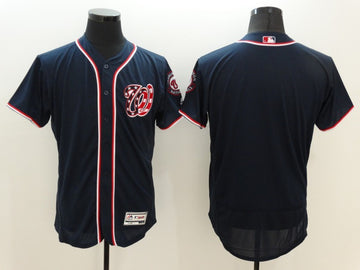 Custom Washington Nationals navy jersey
