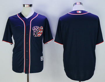 Custom Washington Nationals navy jersey