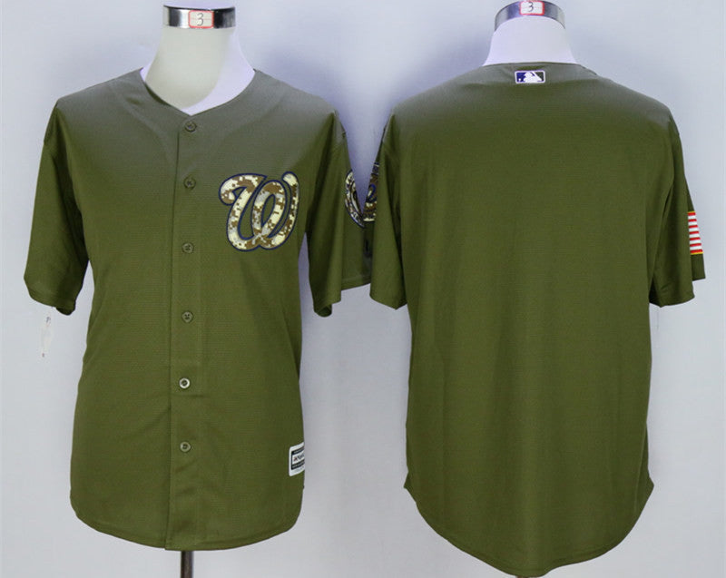 Custom Washington Nationals olive jersey
