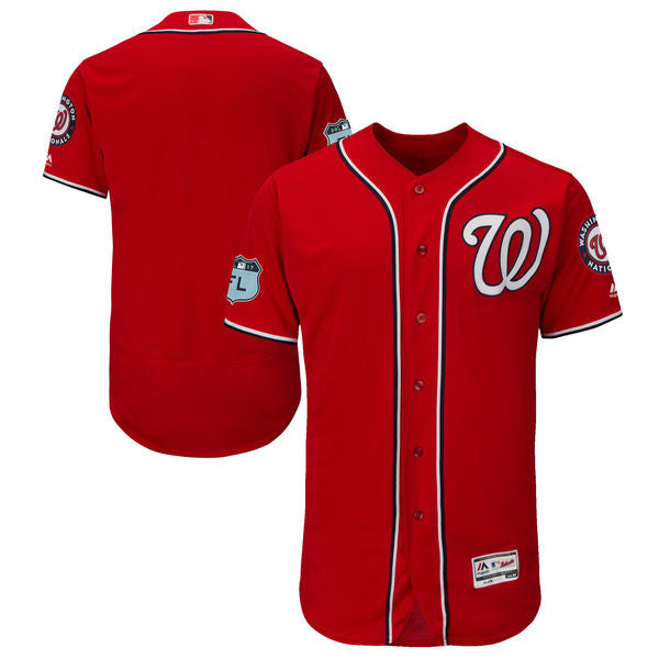 Custom Washington Nationals red jersey