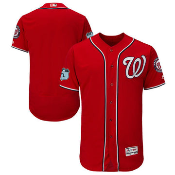 Custom Washington Nationals red jersey