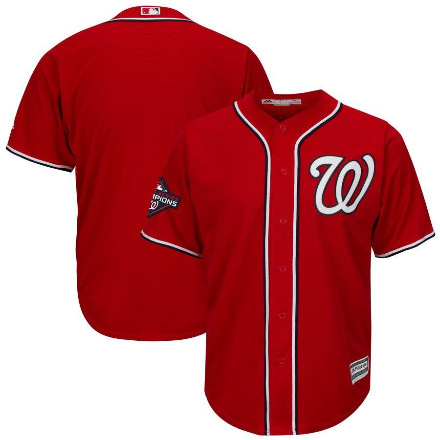 Custom Washington Nationals red jersey